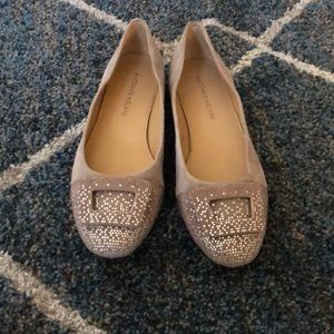Taupe suede flats